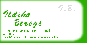 ildiko beregi business card